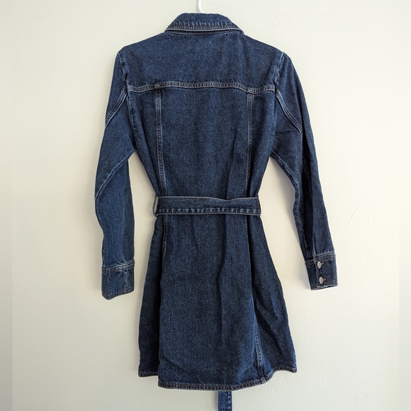 ZARA NEW DENIM Short DRESS Dark BLUE XS,S,M NWT LONG SLEEVES - Picture 6 of 7
